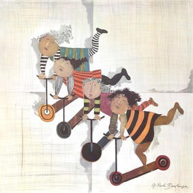 Graciela Rodo Boulanger, Trottinettes, Original Edition Offset Lithograph