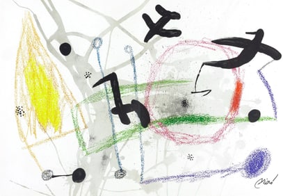 Joan Miro, Composition (Mourlot, 1051-1072), Maravillas con Variaciones acrosticas en el Jardin de