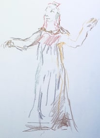 Oskar Kokoschka, Composition, Skizzenbuch der Italienischen Reise 1963, Limited Edition Lithograph