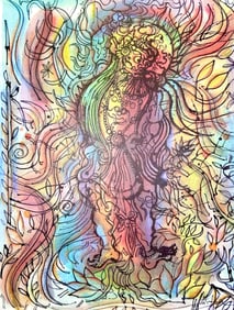 Jean Carzou, Composition, Ce Panorama du Bouddhisme, Limited Edition Lithograph