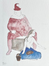 Pablo Picasso, Saltimbanque (Orozco 95), Picasso: Fifteen Drawings, Limited Edition Lithograph