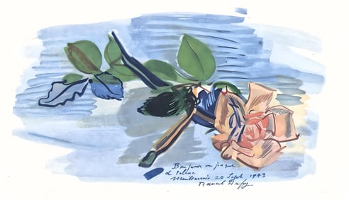 Raoul Dufy, Les roses coupees, Vacances forcees