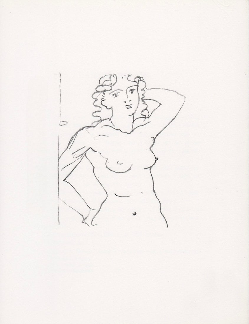 Andre Derain, Buste de femme, Souvenirs et portraits d'artistes, Limited Edition Lithograph: Lithograph on velin d'Arches paper. Paper Size: 12.75 x 10 inches. Unsigned and unnumbered. Excellent condition. Notes: From the folio, Souvenirs et portraits d'artistes, 1972. Published by Fernand Mo