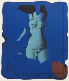 Paul Wunderlich, Torso sur une pierre bleu, Souvenirs et portraits d'artistes, Limited Edition