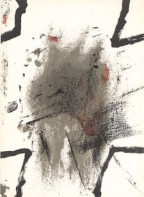 Antoni Tapies, Composition, Derriere le miroir, Limited Edition Lithograph
