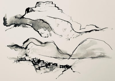 Abraham Rattner, Page from travel notebook, Limited Edition Lithograph