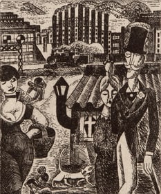 Marcel Gromaire, Composition, Vers un monde volage, Limited Edition Etching