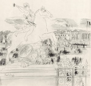 Raoul Dufy, Les Champs-Elysees, Place de la Concorde, A La gloire a Paris, Limited Edition Etching