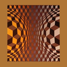 Victor Vasarely, Composition, CTA 102, Limited Edition Heliogravure