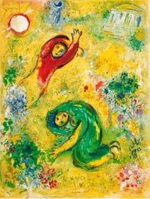 Marc Chagall, Les fleurs saccagees, Daphnis et Chloe, Limited Edition Heliogravure
