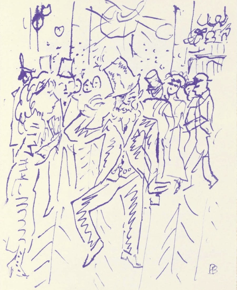 Pierre Bonnard, Composition (Terrasse 54), Pierre Bonnard Correspondences, Limited Edition: Lithograph on velin d'Arches paper, mounted on velin d'Arches supporting sheet, as issued. Inscription: Unsigned and unnumbered. Paper Size: 12 x 8.5 inches. Excellent condition. Notes: From the album