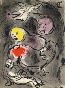Marc Chagall, Daniel (Mourlot 117-46; Cramer 25), Drawings from the Bible by Marc Chagall, Verve: