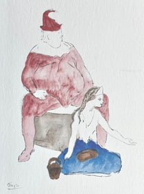 Pablo Picasso, Saltimbanque (Orozco 95), Picasso: Fifteen Drawings, Limited Edition Lithograph