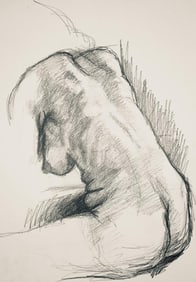 Ian Hornak, Renaissance Female Nude Figure Study, 1963, Original Drawing