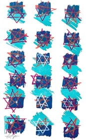 Yaacov Agam, Eighteen Peace Stars, Signed, Limited Edition Silkscreen