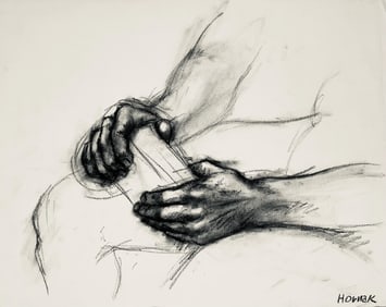Ian Hornak, Renaissance Hand Study, 1964, Original Drawing