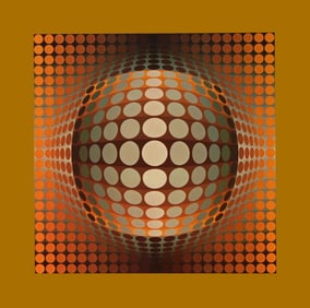 Victor Vasarely, Composition, Damier, Limited Edition Heliogravure
