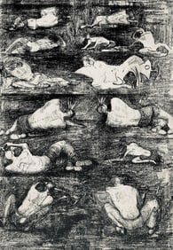 Henry Moore, Studies of Miners at Work, The Drawings of Henry Moore, Limited Edition Lithograph