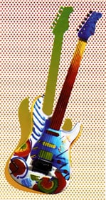 Peter Max, Rock N' Roll Guitar I, Hand Signed, Official Limited Edition Lithograph