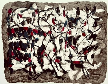 Jean-Paul Riopelle, Composition, Derriere le miroir, Limited Edition Lithograph