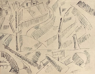 Fernand Leger, Paysage a Verdun, Dessins de Guerre 1915-16, Limited Edition Lithograph