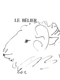 Pablo Picasso, Le belier (Cramer 84; Johnson/Stein 77), 40 dessins de Picasso en marge du Buffon,