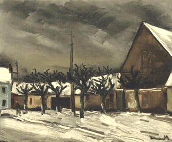 Maurice de Vlaminck, Les tilleuls sous la neige, Vlaminck, Signed, Limited Edition Lithograph