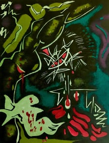 Andre Masson, Composition, Œuvres completes d'Albert Camus, Limited Edition Lithograph