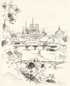 Paul-Elie Gernez, Seine, berceau de Paris, A La gloire a Paris, Limited Edition Etching
