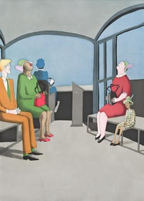 Benny Andrews, Composition, Everything That Rises Must Converge, Limited Edition Etching