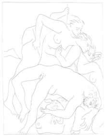Pablo Picasso, Mort d'Orphee, Les Metamorphoses, Limited Edition Lithograph
