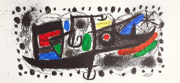 Joan Miro, Composition (Mourlot 667), Limited Edition Lithograph