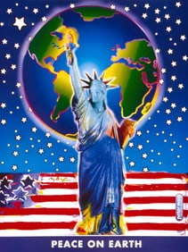 Peter Max, 9-11, Peace on Earth, 2001, Hand Signed, Official Edition Offset Lithograph