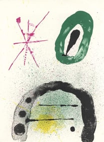 Joan Miro, Composition (Cramer 83; Mourlot 340-347), Derriere le miroir, Limited Edition Lithograph