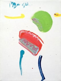 Peter Max, Abstract Figure (Adam), Hand Signed, Acrylic Painting