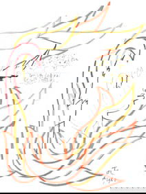 Jean Cocteau, Le buisson ardent, Taureaux, Lithographies de Jean Cocteau, Limited Edition Lithograph