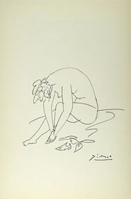 Pablo Picasso, Composition, Sous le Manteau de Feu, Limited Edition Lithograph