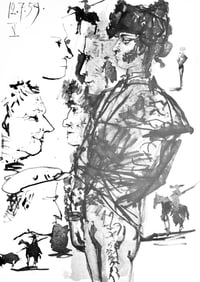 Pablo Picasso, Composition (Bloch 1276; Czwiklitzer 23), Toros y Toreros, Limited Edition Lithograph