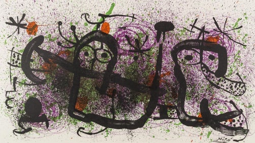 Joan Miro, Composition (Mourlot 673), Limited Edition Lithograph