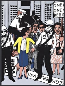 Faith Ringgold, The Right to Vote, Letter from Birmingham City Jail, Limited Edition Silkscreen