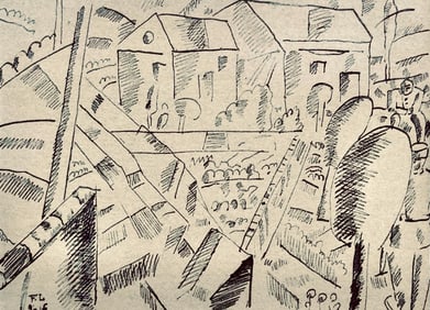 Fernand Leger, Paysage en Argonne, Dessins de Guerre 1915-16, Limited Edition Lithograph