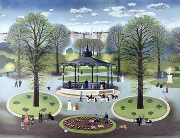 Michel Delacroix, Le Kiosque, Limited Edition Lithograph