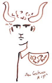 Jean Cocteau, Concordance, Taureaux, Lithographies de Jean Cocteau, Limited Edition Lithograph