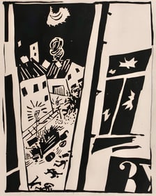 Jean Pougny, Composition, Pougny, dix linogravures originales, 1914-1920, Limited Edition Linocut