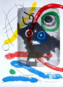 Joan Miro, Composition (Cramer 102; Mourlot 428-449), Derriere le miroir, Limited Edition Lithograph