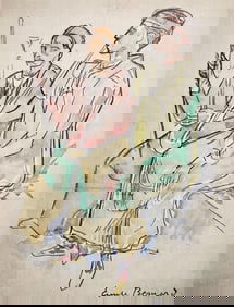 Emile Bernard, Composition, Eloge de Emile Bernard, Limited Edition Woodcut