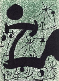 Joan Miro, Composition (Cramer 112; Mourlot 439-442), Derriere le miroir, Limited Edition Lithograph
