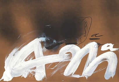 Antoni Tapies, Composition (Galfetti/Homs 898), Hommage a Aime et Marguerite Maeght, Derriere le