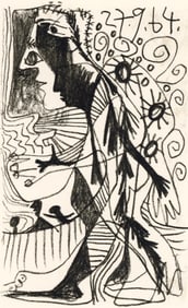 Pablo Picasso, 27.9.24. (Cramer 148), Le Gout du Bonheur, Limited Edition Mixed Media Lithograph