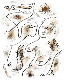 Andre Masson, Composition, Poemes insoumis, Limited Edition Lithograph